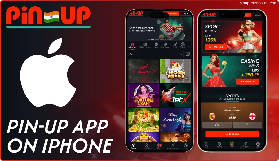 Download the Pin-Up India app on iOS