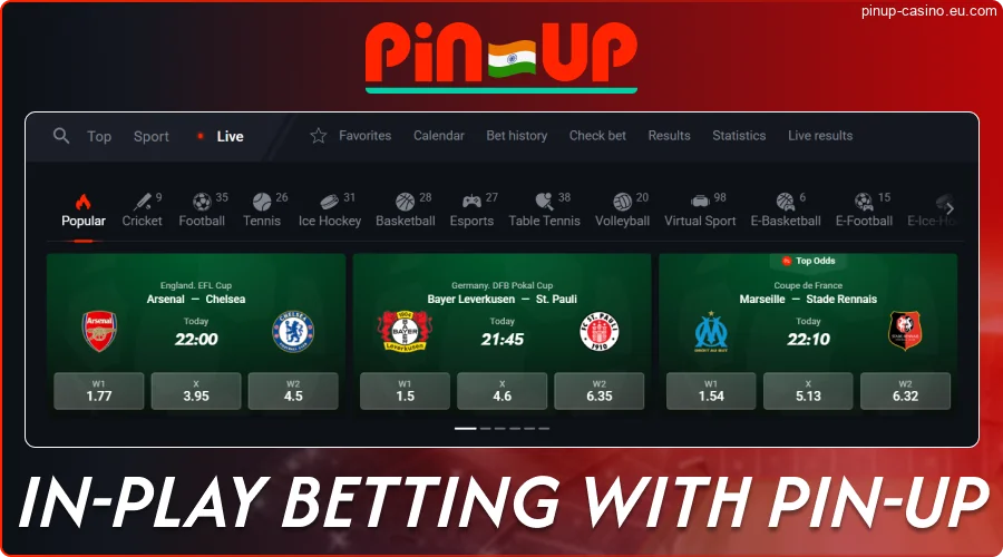 Live Sports Betting at Pin-Up India