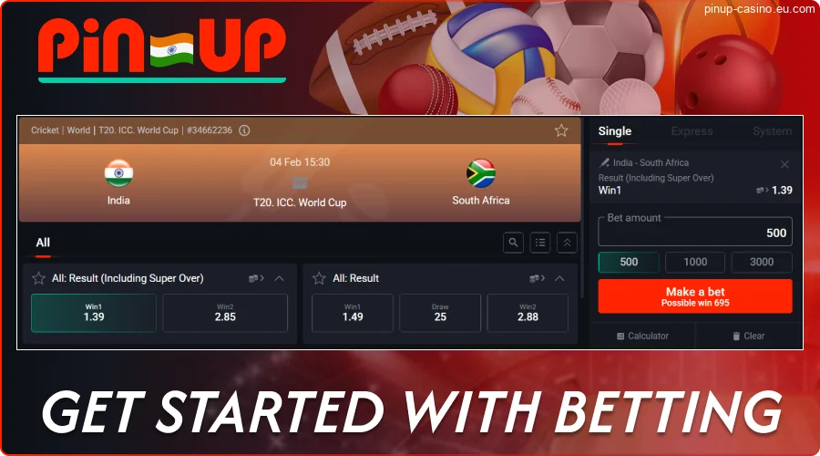 How to place a bet in Pin-Up IN