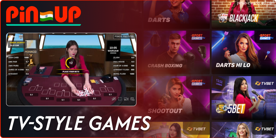 Play TV games at Pin-Up India