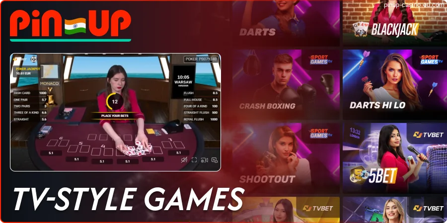 Play TV games at Pin-Up India